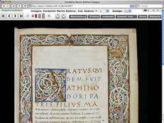 Screenshot e-codices