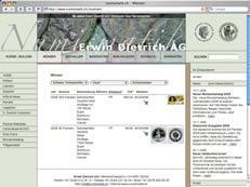 Screenshot  Website numismatik.ch