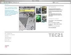 Screenshot TEC21-Website